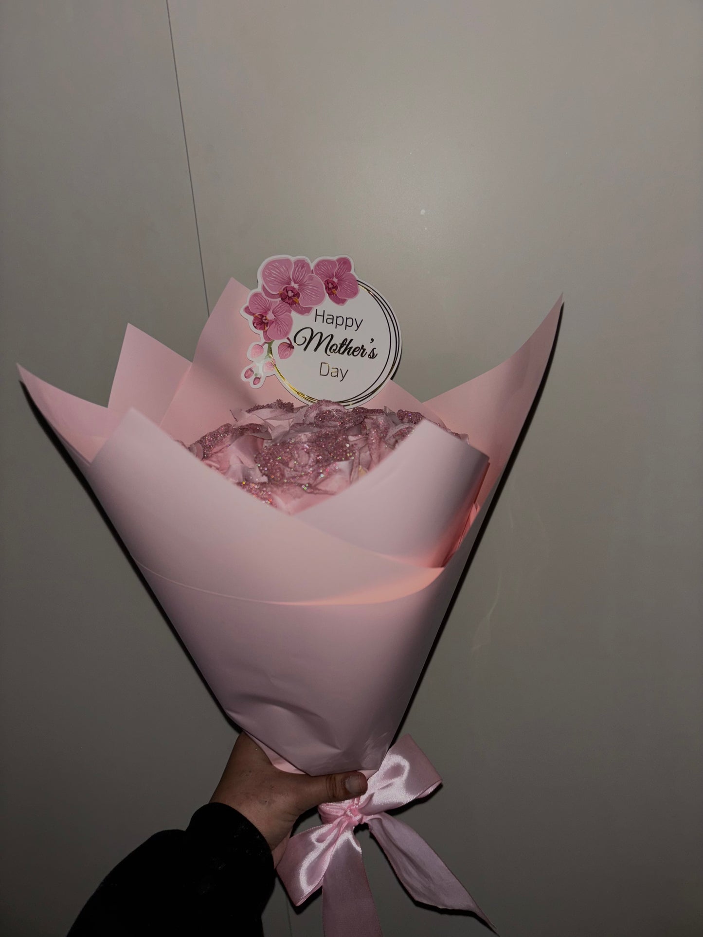 Forever Glitter Pink Rose Mothers Day Bouquet