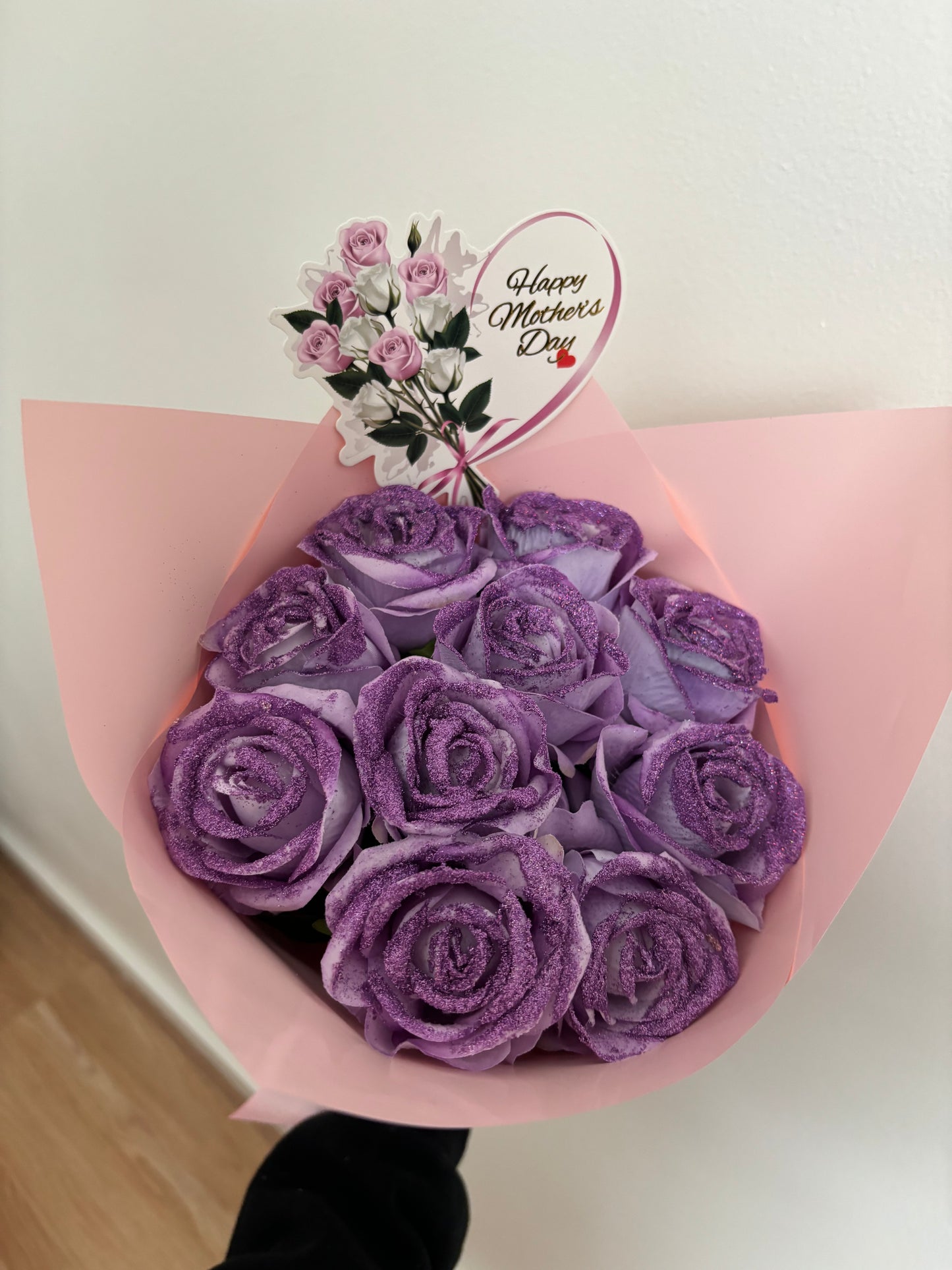Mother’s Day Purple Forever Glitter Roses