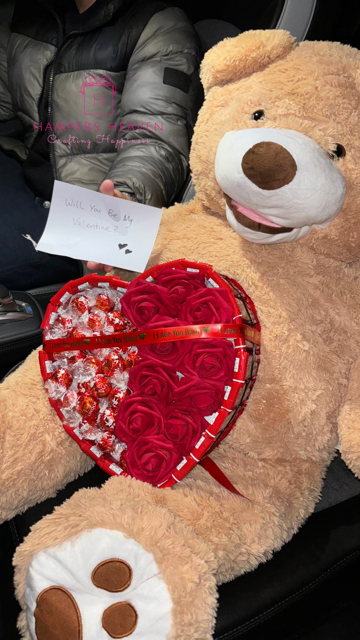 KitKat, Lindor & Rose Loveheart Hamper Gift