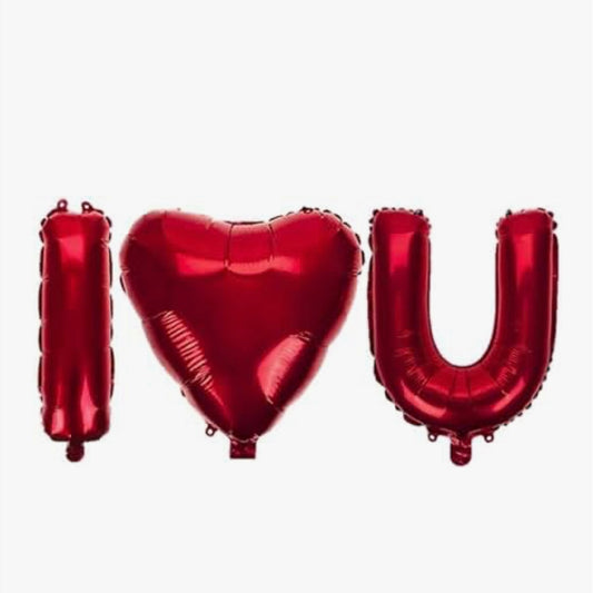 I Love U Balloon set