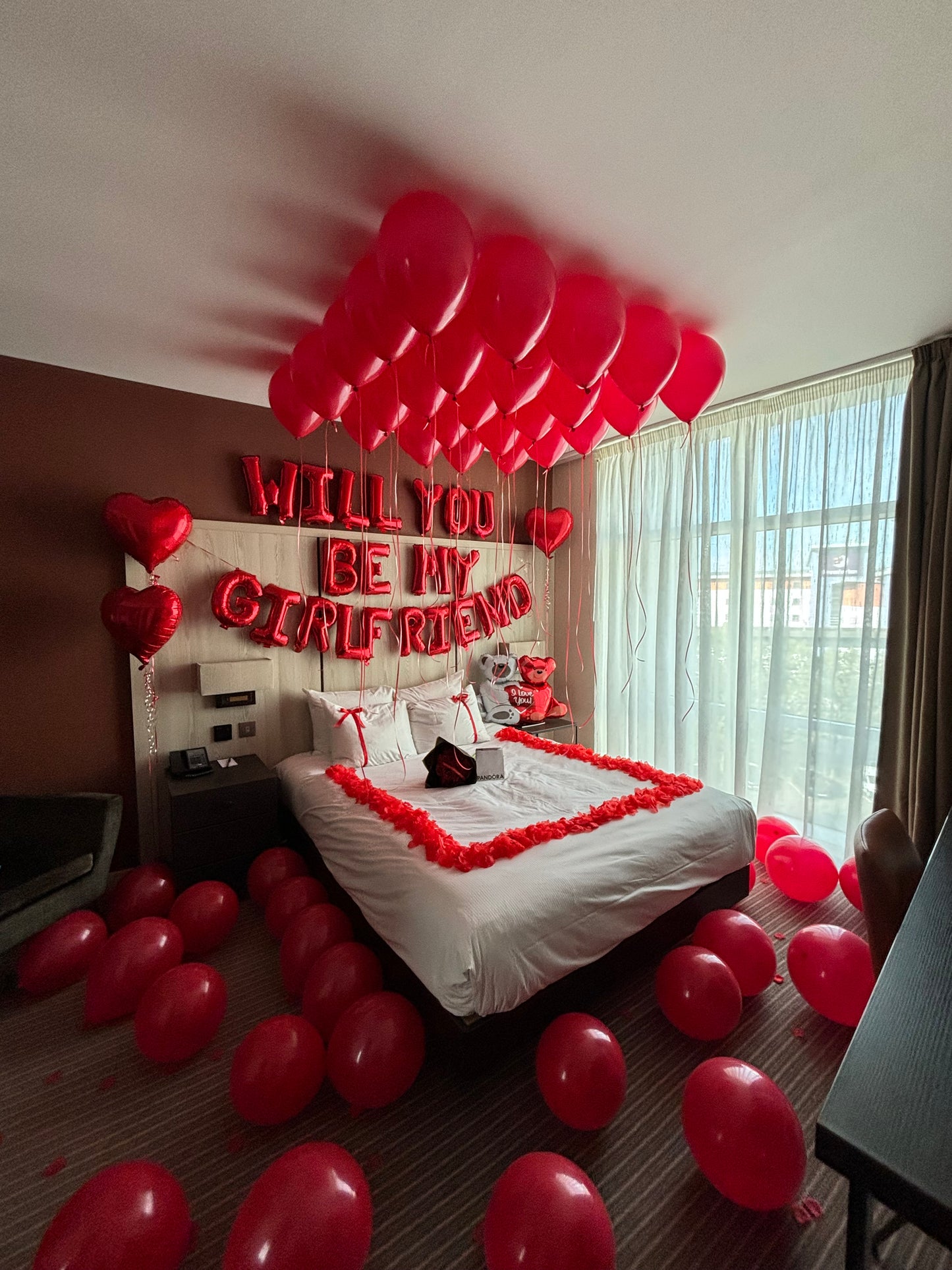 Will You Be My Girlfriend Room decoration Red Theme