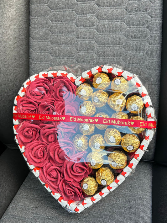 Kinder, Ferrero Rocher & Rose Lovheart Hamper Gift