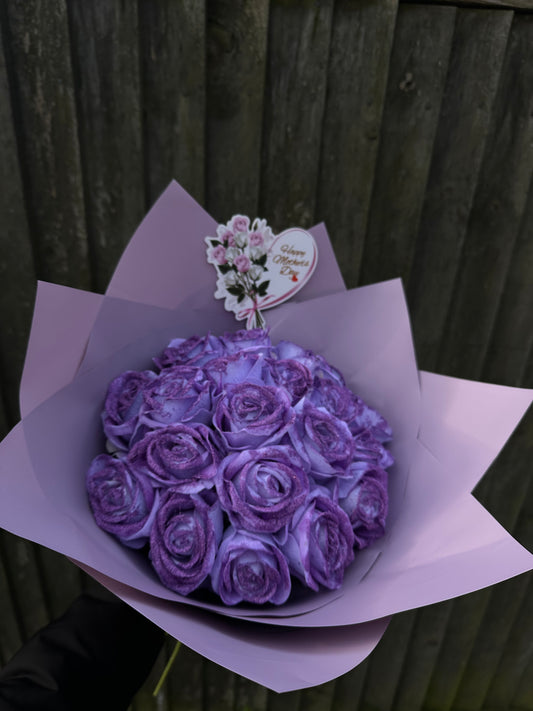 Forever Large Purple Glitter Rose Bouquet