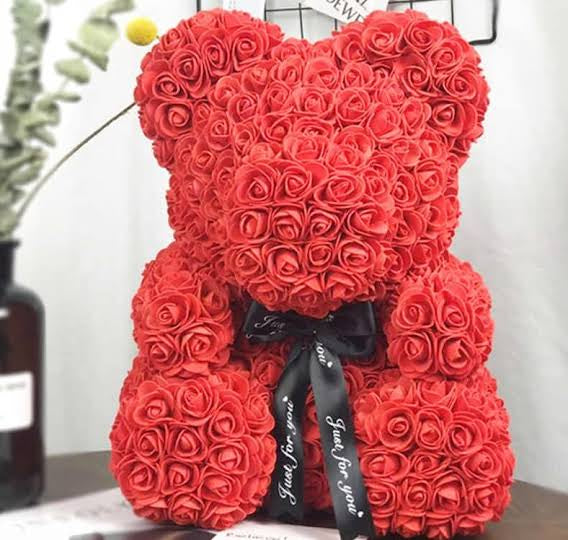 Red Roses Plush Red Rose Teddy – Hampers Heaven