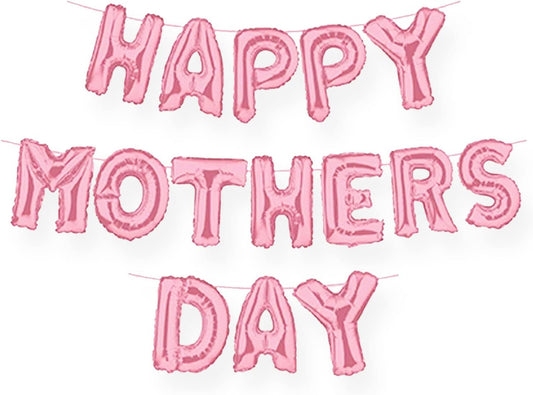 16 Inch Happy Mother's Day Pink Foil Balloon Set
